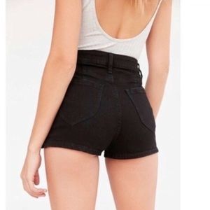UO BDG Black high rise Erin 5 pocket shorts